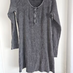 PINK Victoria's Secret Gray Waffle Knit Top